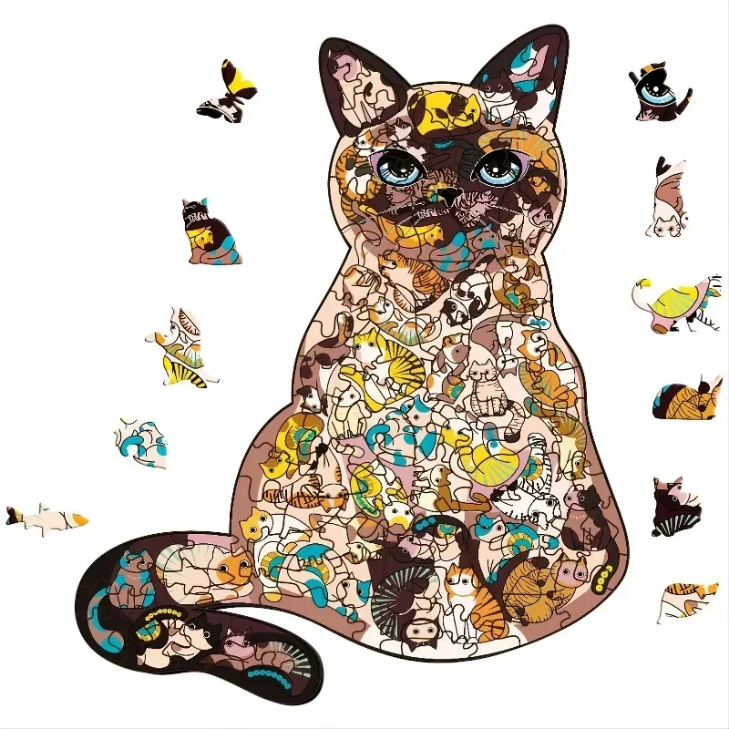 Wooden Puzzles for Adults Cat Puzzles Wooden Jigsaw Puzzles for Kids Unique Animal Shape Creative Puzzle Gifts for Family Friend
Wooden Puzzles for Adults Cat Puzzles Wooden Jigsaw Puzzles for Kids Unique Animal Shape Creative Puzzle Gifts for Family Friend