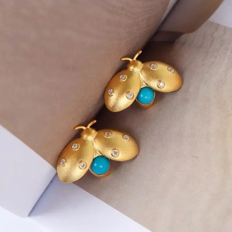 Silver inlaid crystal Seven Star Ladybug cute little Earrings Chinese retro super cute Bohemian women's Christmas Halloween Gift
Silver inlaid crystal Seven Star Ladybug cute little Earrings Chinese retro super cute Bohemian women's Christmas Halloween Gift