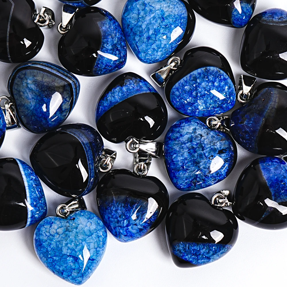 Trendy Dark Blue Black Heart Agate Stone Pendant 19x20x11mm Jewelry for Everyday Wear, Hypoallergenic Stainless Steel Loop
Trendy Dark Blue Black Heart Agate Stone Pendant 19x20x11mm Jewelry for Everyday Wear, Hypoallergenic Stainless Steel Loop