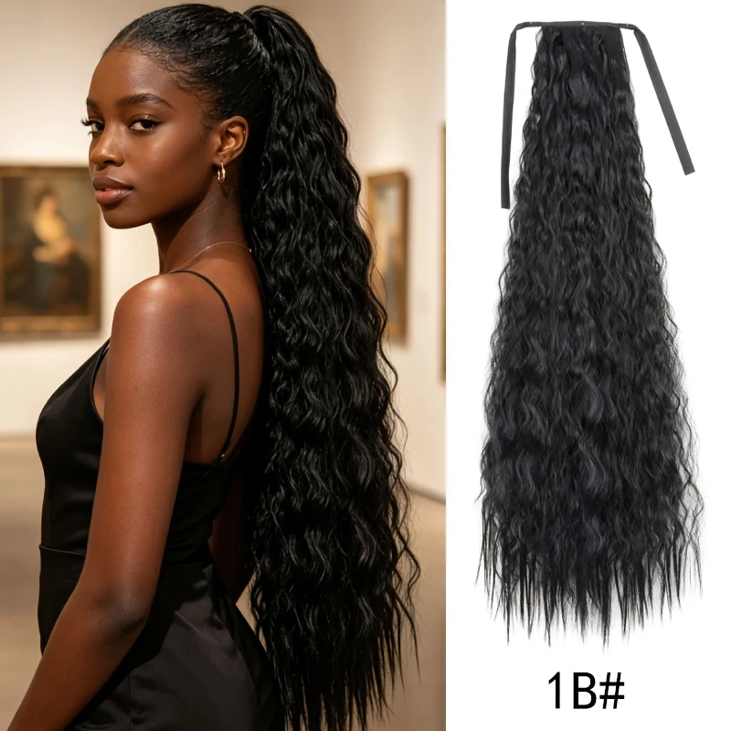 Clip in Hair Extension Ponytail Black Wrap Around Long Corn Curly 34 Inch Heat Resistant Synthetic Hairpiece for Women Daily Use
Clip in Hair Extension Ponytail Black Wrap Around Long Corn Curly 34 Inch Heat Resistant Synthetic Hairpiece for Women Daily Use