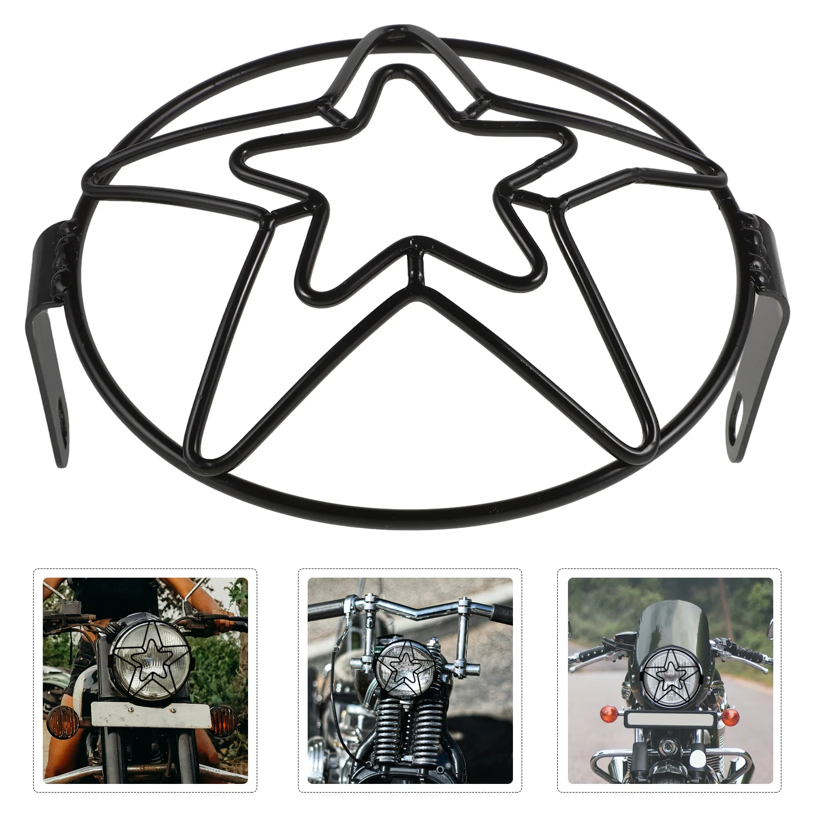 Motorcycle Headlight Guard Black Metal Star-Shaped Grill Cover For Side Mount Round Headlight Protector
Motorcycle Headlight Guard Black Metal Star-Shaped Grill Cover For Side Mount Round Headlight Protector