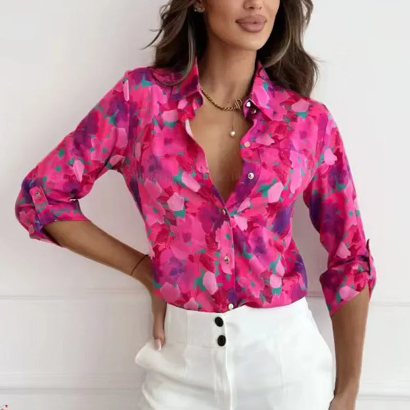 2024 Spring Summer Women Long Sleeve Shirts Casual Button Lapel Blouses Office Lady Elegant Wear Fashion Printed Loose Tops
2024 Spring Summer Women Long Sleeve Shirts Casual Button Lapel Blouses Office Lady Elegant Wear Fashion Printed Loose Tops