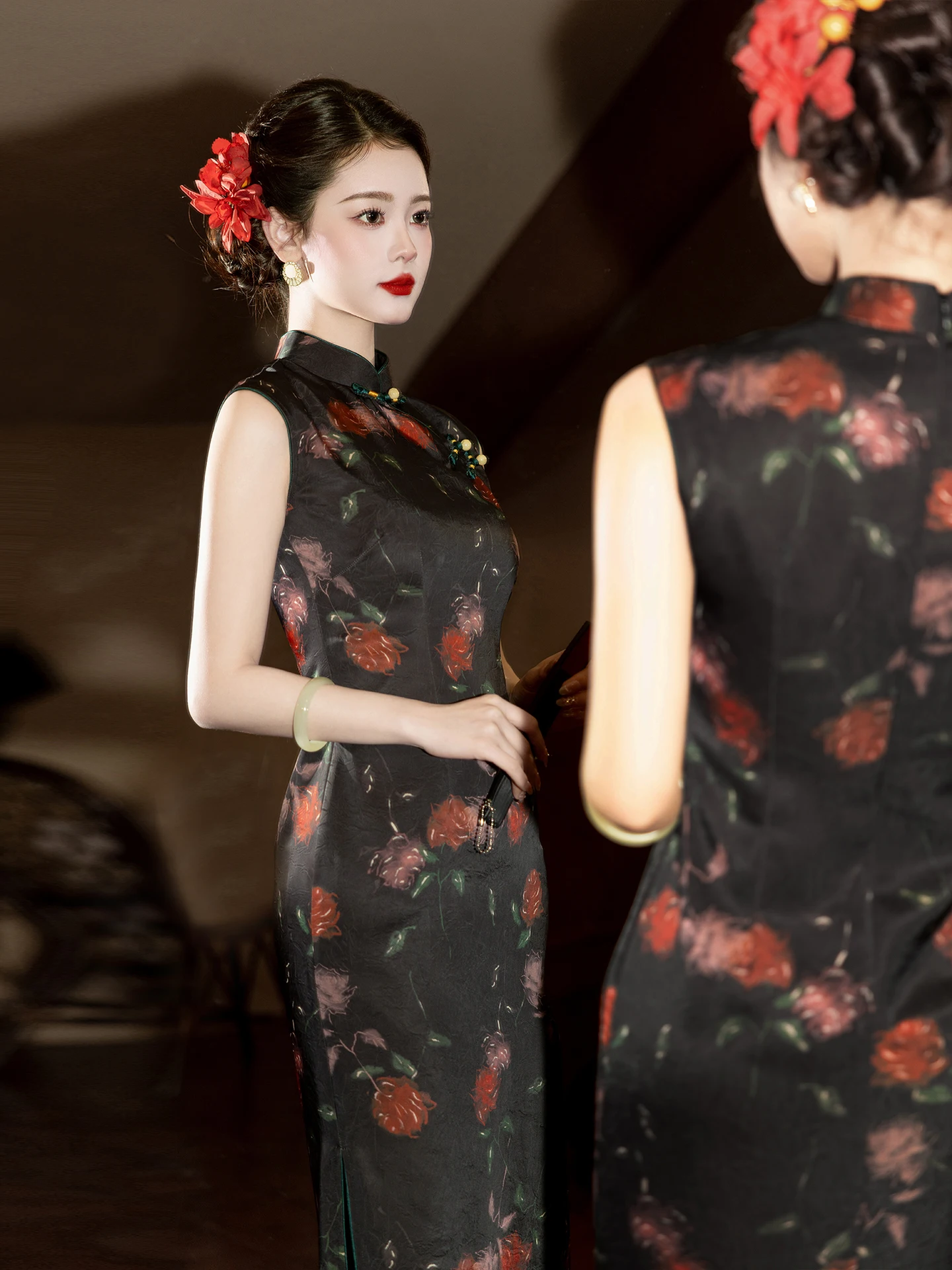 Ele New Chinese Sle Bla Slimming Dr Retro Revival Hong Kong Sle Long Qipao Gown for Women Breathable
Ele New Chinese Sle Bla Slimming Dr Retro Revival Hong Kong Sle Long Qipao Gown for Women Breathable