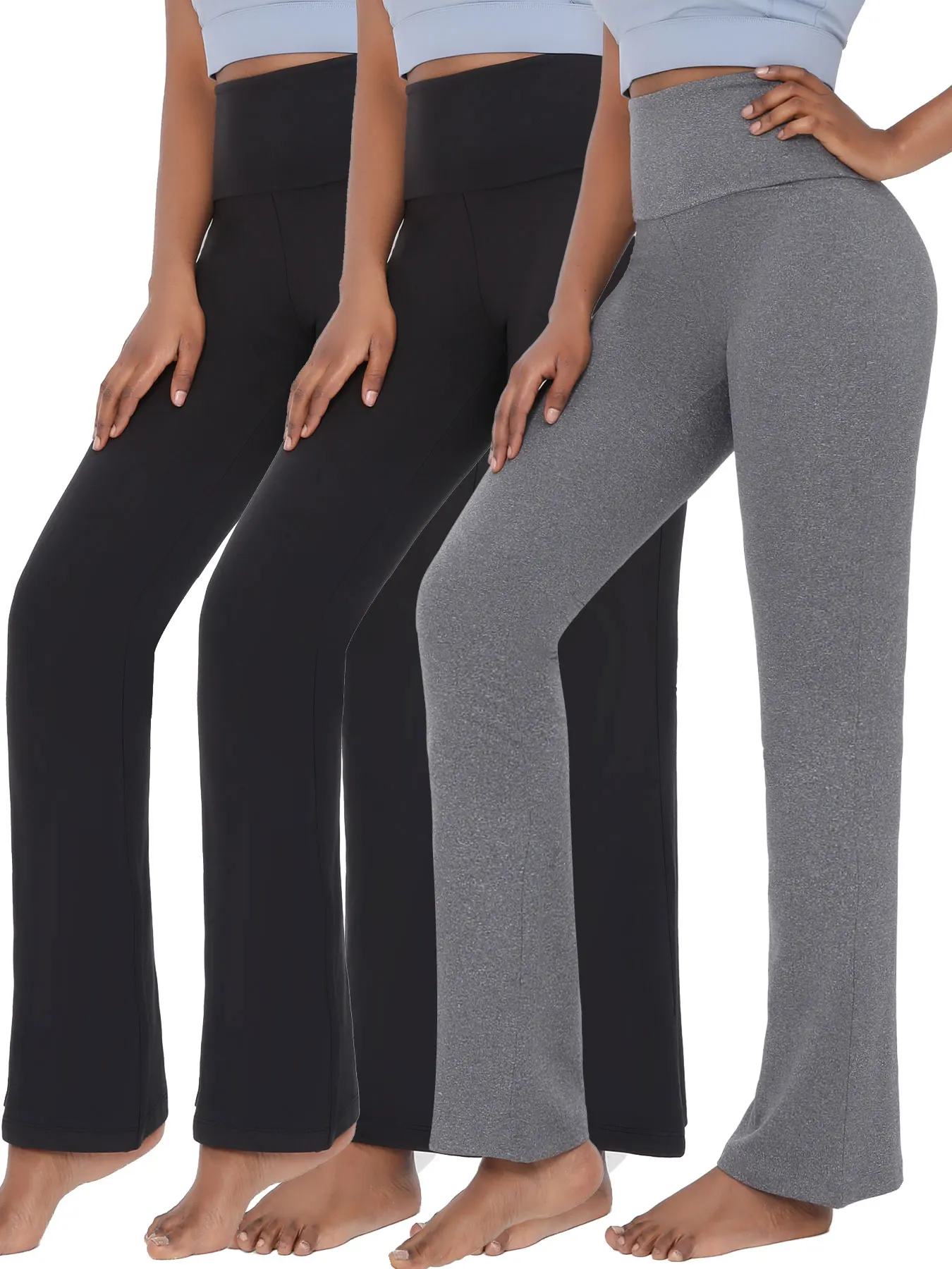 3 Pack Women's Super Soft Flare Pants High Waisted Tummy Control Workout Yoga Push Up Gym Fitness Long Leggings Bell Bottoms
3 Pack Women's Super Soft Flare Pants High Waisted Tummy Control Workout Yoga Push Up Gym Fitness Long Leggings Bell Bottoms