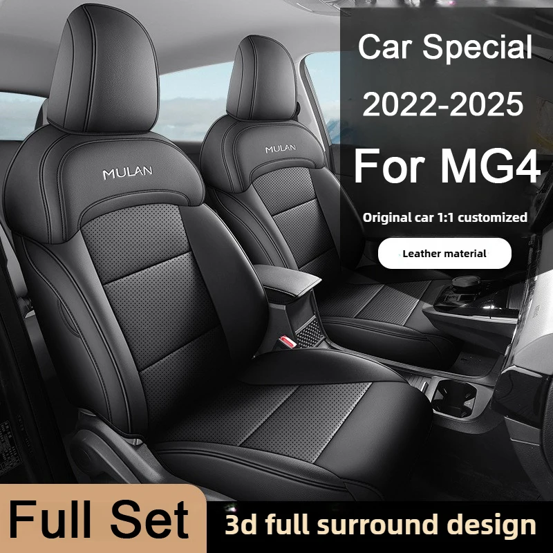 Custom Car Seat Covers 5 seats For MG MG4 / MG4 EV Mulan 2022 2023 2024 2025 Full Covered leather Seat Cushion Protective Cover
Custom Car Seat Covers 5 seats For MG MG4 / MG4 EV Mulan 2022 2023 2024 2025 Full Covered leather Seat Cushion Protective Cover