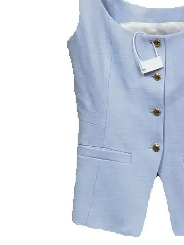 Spring/Summer Women O-Neck Sleeveless Solid Slim Vest Waist Cinched Single Breasted Office Fashion Waistcoat
Spring/Summer Women O-Neck Sleeveless Solid Slim Vest Waist Cinched Single Breasted Office Fashion Waistcoat