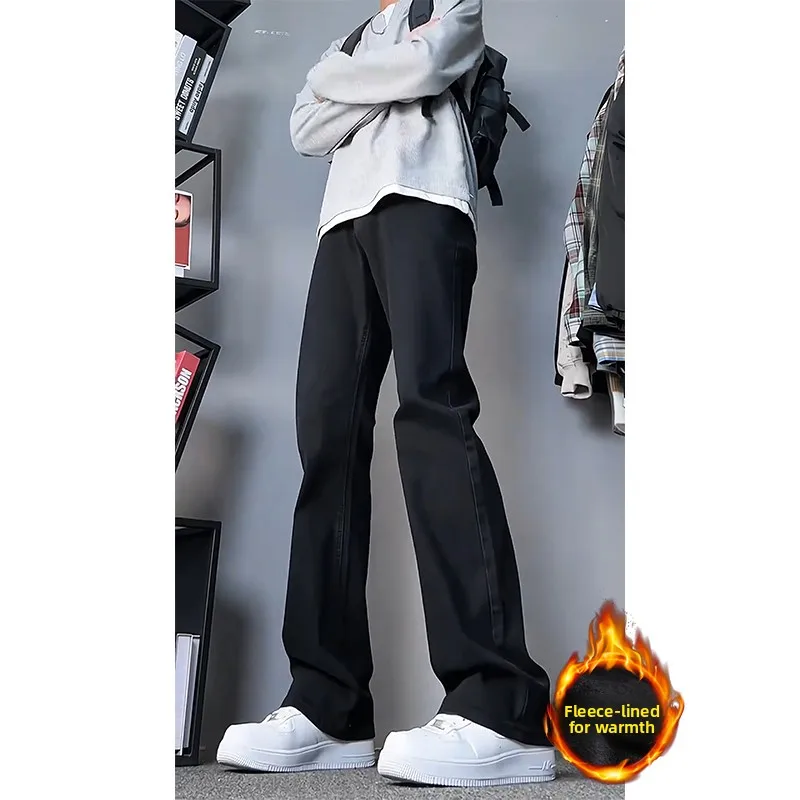 Bla Fce Lined Men's Jeans Straight Leg Long Pants Slimming Effect Autumn Winter Faion Vibe mid Waist Zipper Closure
Bla Fce Lined Men's Jeans Straight Leg Long Pants Slimming Effect Autumn Winter Faion Vibe mid Waist Zipper Closure