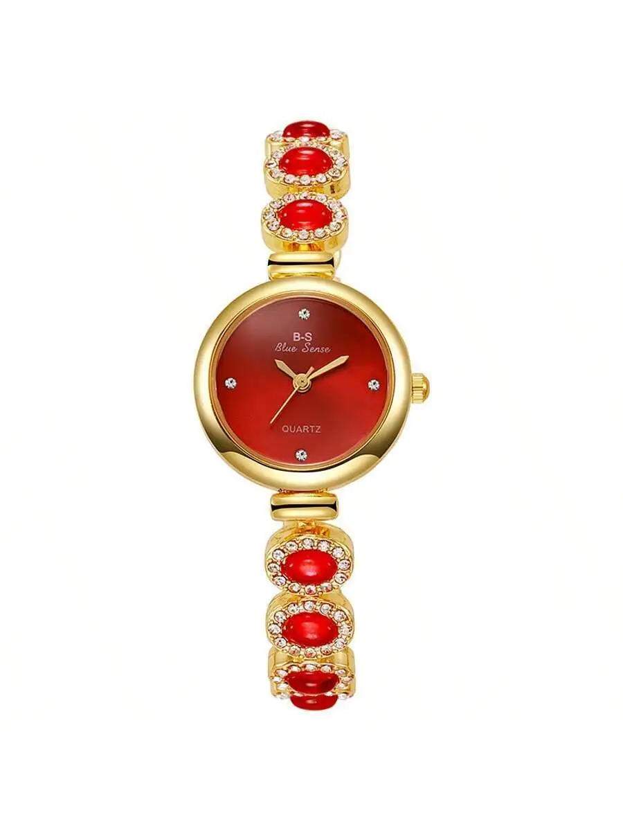 Elegant Red Rhinestone Bracelet Watch For Women Fashion Luxury Gift
Elegant Red Rhinestone Bracelet Watch For Women Fashion Luxury Gift