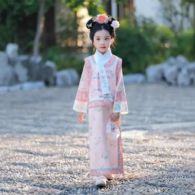 Chinese Hanfu Dress Girls Qing Dynasty Kids Dance Photography Costume Chinese Ancient Children Princess Perform Clothes Cosplay
Chinese Hanfu Dress Girls Qing Dynasty Kids Dance Photography Costume Chinese Ancient Children Princess Perform Clothes Cosplay