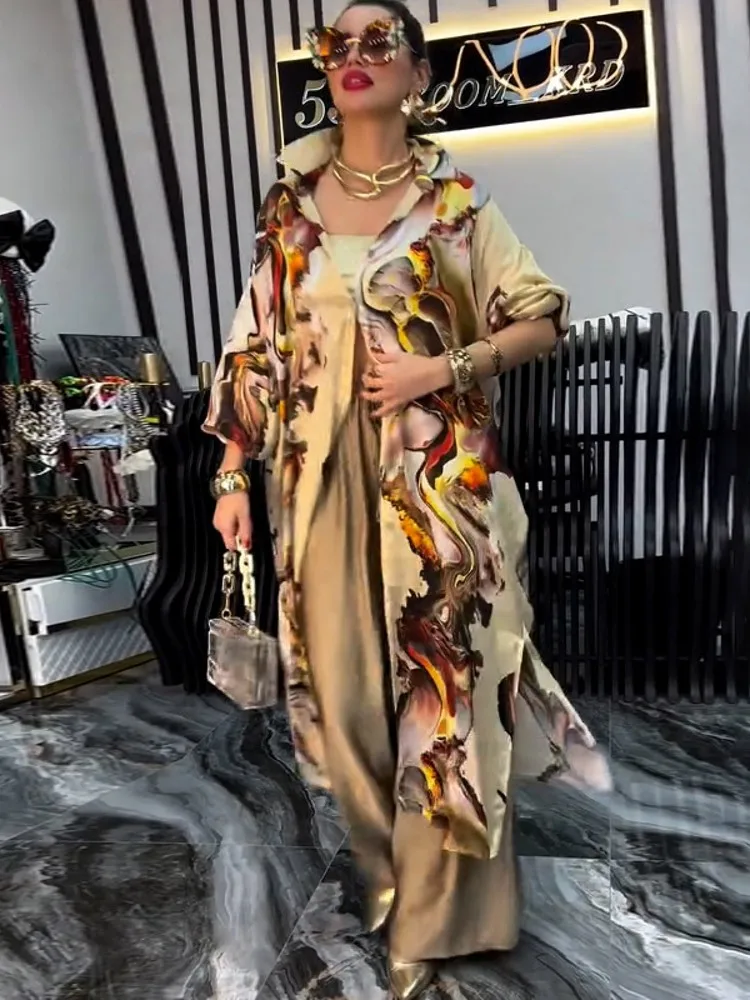 Женские комплекты из 2 предметов, лето-осень 2025 года, рубашка с цветочным принтом, блузка, костюм, топы и брюки, комплект из двух предметов, спортивный костюм, наряд
Женские комплекты из 2 предметов, лето-осень 2025 года, рубашка с цветочным принтом, блузка, костюм, топы и брюки, комплект из двух предметов, спортивный костюм, наряд