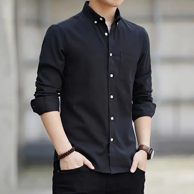 Men's Slim Fit Long Sve irt Casual Thin High End Color Busin Formal Outerwear Youth Trendy Autumn Faion 
Men's Slim Fit Long Sve irt Casual Thin High End Color Busin Formal Outerwear Youth Trendy Autumn Faion