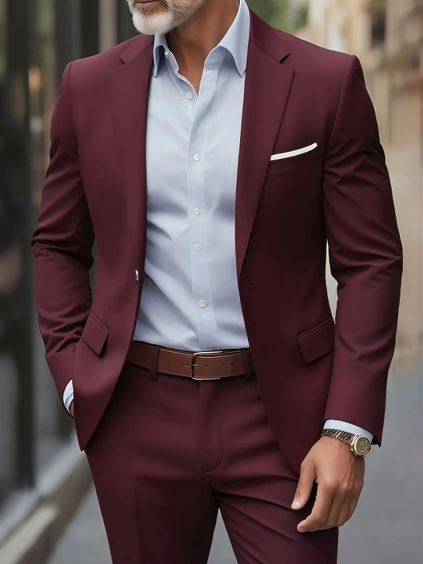 2pcs Men's Slim-Fit Formal Suit Set, Tailored Jacket & Trousers, Perfect for Groom, Wedding, Prom And Banquet
2pcs Men's Slim-Fit Formal Suit Set, Tailored Jacket & Trousers, Perfect for Groom, Wedding, Prom And Banquet
