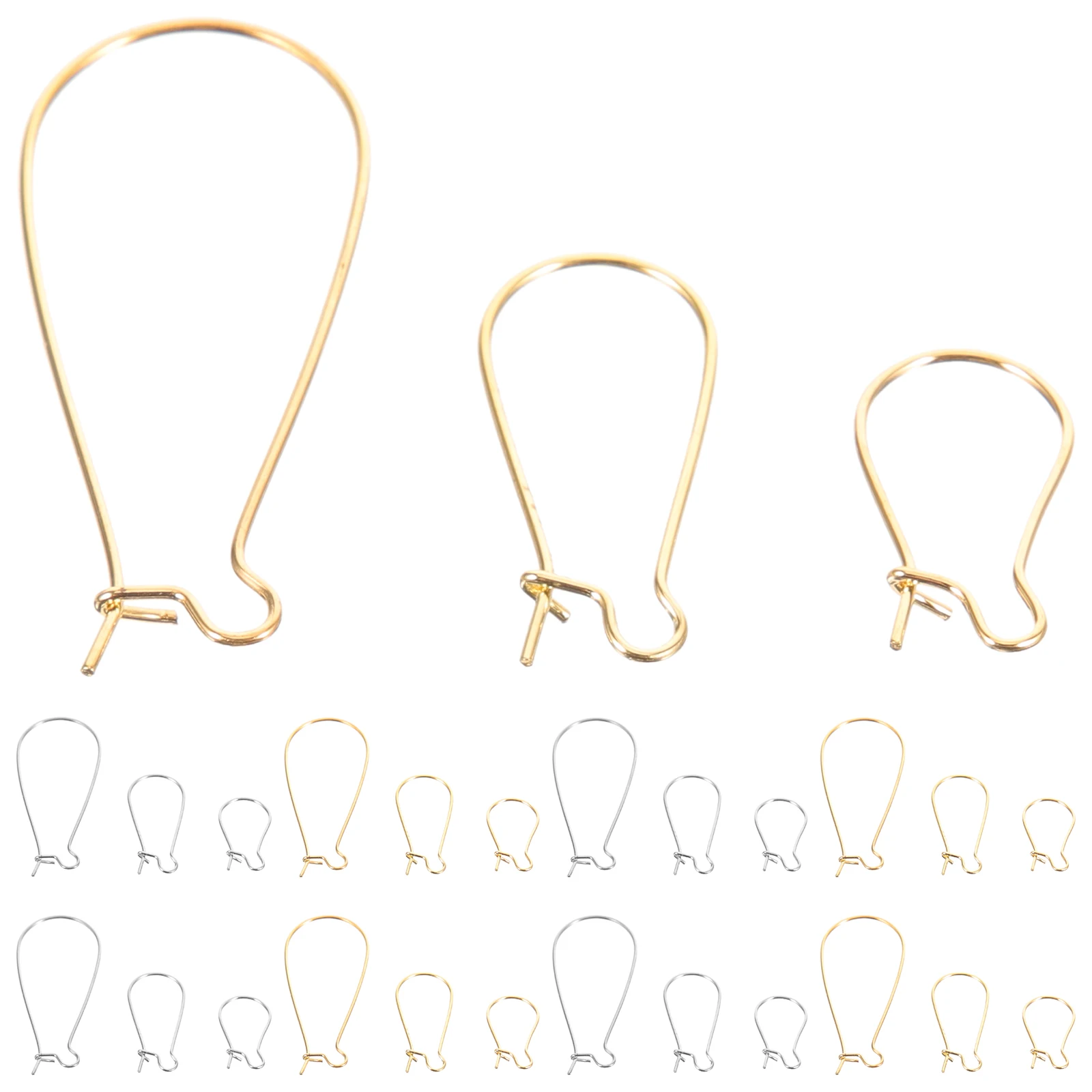 300pcs Metal Ear Hooks for Jewelry Making Lightweight Smooth Hoop Earrings Pin Backs Wire Supplies
300pcs Metal Ear Hooks for Jewelry Making Lightweight Smooth Hoop Earrings Pin Backs Wire Supplies
