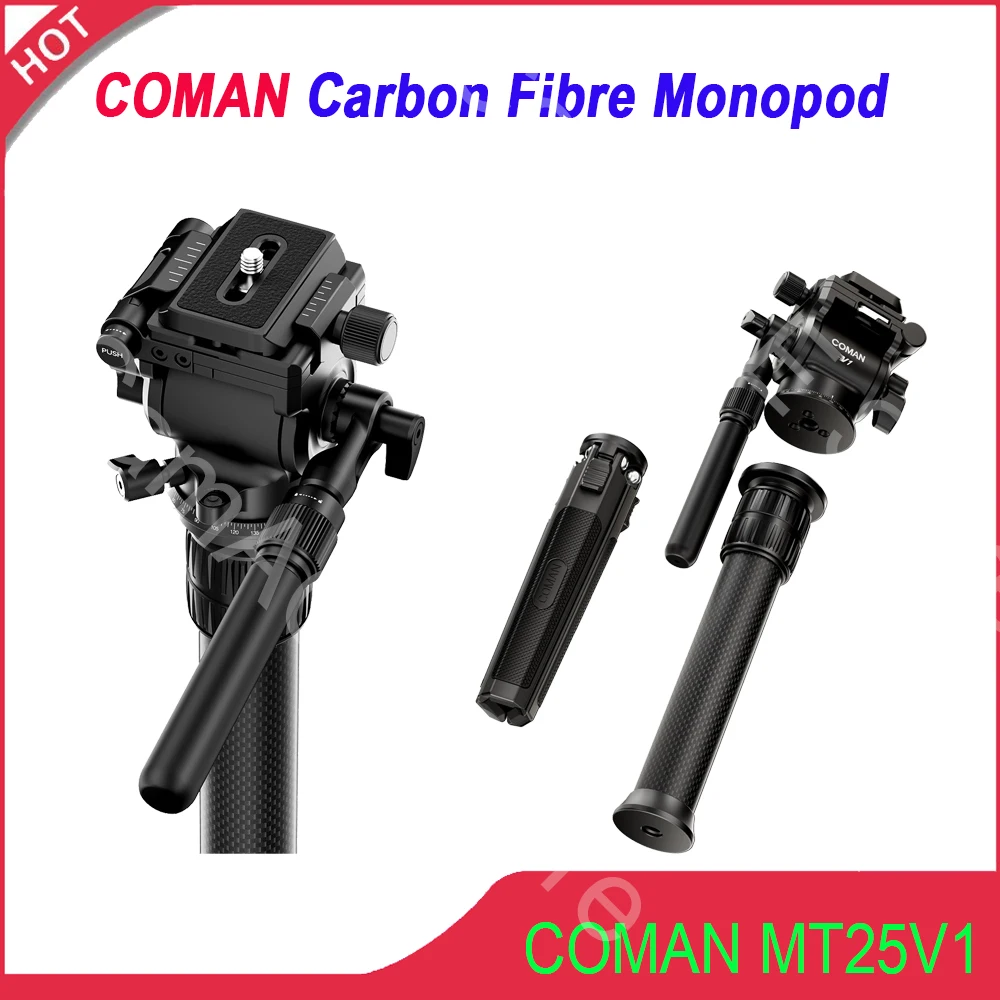 COMAN MT25V1 Monopod Fluid Tripod Head Arca Swiss Plate Adjustable Stand for DSLR Photography
COMAN MT25V1 Monopod Fluid Tripod Head Arca Swiss Plate Adjustable Stand for DSLR Photography