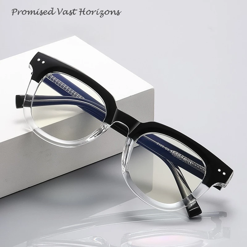 Retro Korean Simple Rivet Male Imitation Acetate Propionic Acid CP Plug-in Optical Blue Light Blocking Plano Glasses Frames
Retro Korean Simple Rivet Male Imitation Acetate Propionic Acid CP Plug-in Optical Blue Light Blocking Plano Glasses Frames