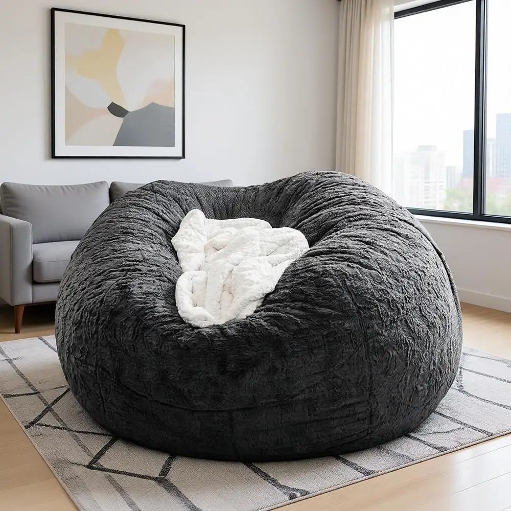 Чехол для большого круглого пуф-мешка для взрослых и детей, серый, диаметр 5 футов
Чехол для большого круглого пуф-мешка для взрослых и детей, серый, диаметр 5 футов