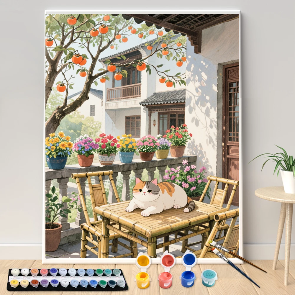 Painting By Numbers 40x50cm Kits Resting Cat in the Courtyard Picture By Numbers For Home Decors Handpainted Diy Gift
Painting By Numbers 40x50cm Kits Resting Cat in the Courtyard Picture By Numbers For Home Decors Handpainted Diy Gift