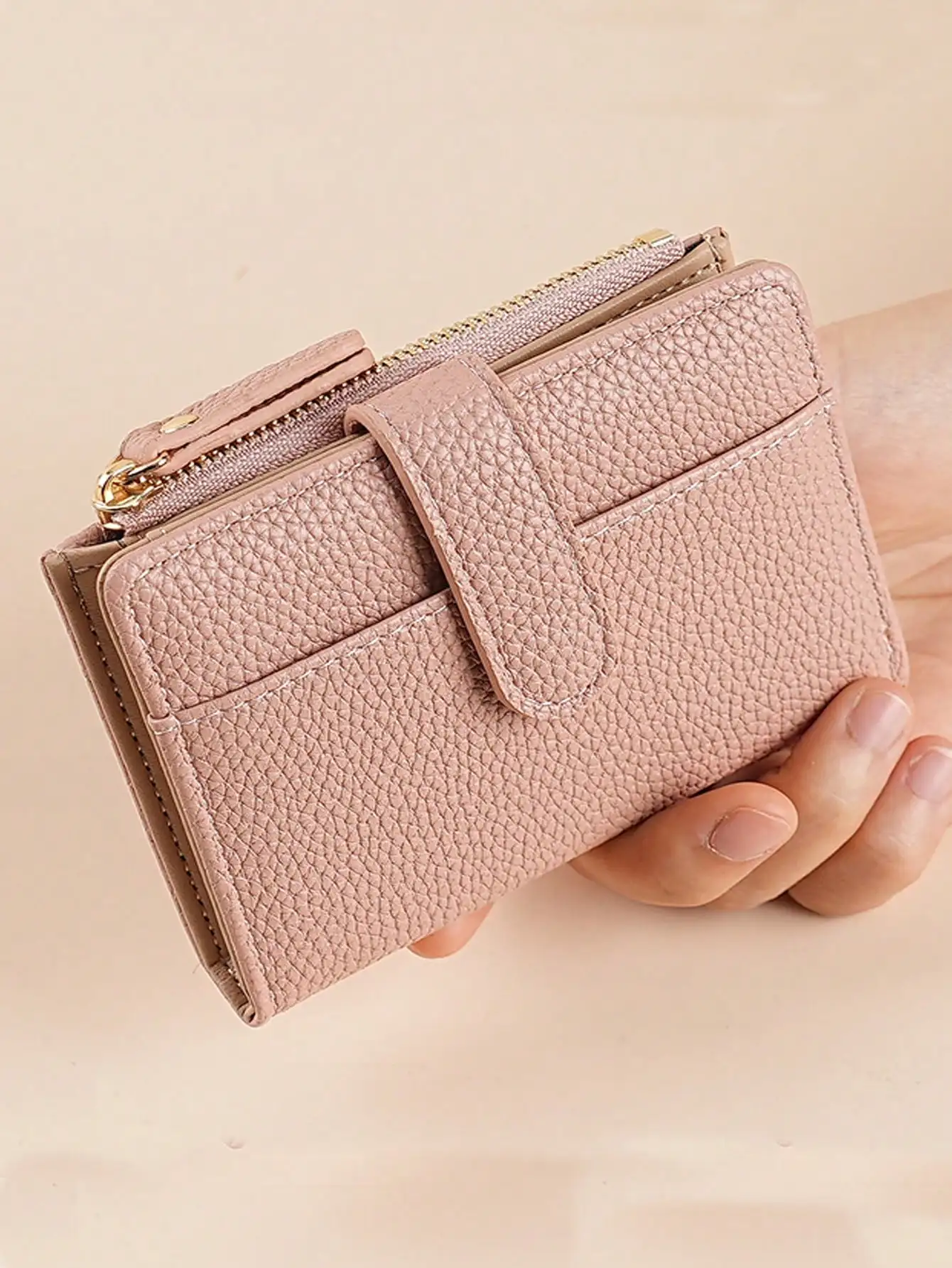 European & American Style Lychee Texture Minimalist Women's Wallet High-Quality Elegant Bifold Multi-Card Slots Zipper Coin Purs
European & American Style Lychee Texture Minimalist Women's Wallet High-Quality Elegant Bifold Multi-Card Slots Zipper Coin Purs