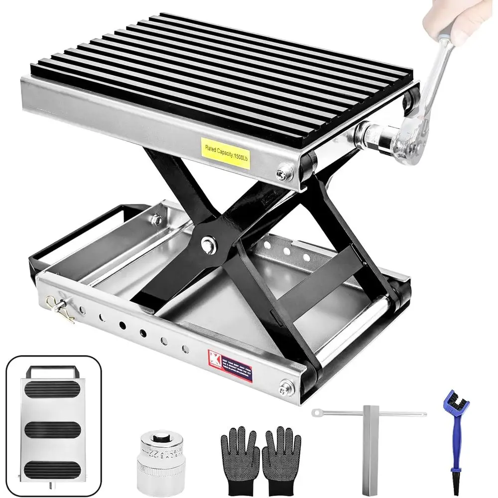 Домкрат для мотоцикла 1500 фунтов, утолщенная подставка для резиновой подушки 0,48, модернизированный трудосберегающий подшипник, стальная центральная подставка с переноской
Домкрат для мотоцикла 1500 фунтов, утолщенная подставка для резиновой подушки 0,48, модернизированный трудосберегающий подшипник, стальная центральная подставка с переноской