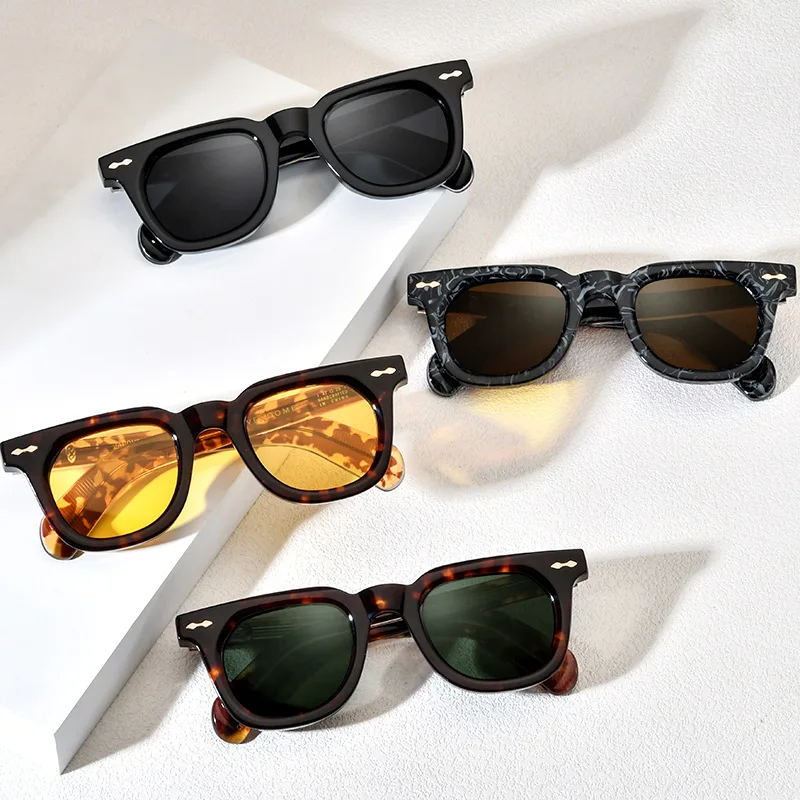 Semi-popular vintage thick square polarized UV400 sunglasses, fashionable and casual driving glasses, sun-protective colored gla
Semi-popular vintage thick square polarized UV400 sunglasses, fashionable and casual driving glasses, sun-protective colored gla
