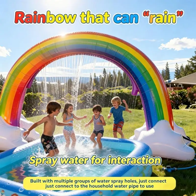 Inflatable Sprinkler Rainbow Bridge Summer Kids Water Play Toy Outdoor Garden Backyard Interactive Spray Toy for Children
Inflatable Sprinkler Rainbow Bridge Summer Kids Water Play Toy Outdoor Garden Backyard Interactive Spray Toy for Children