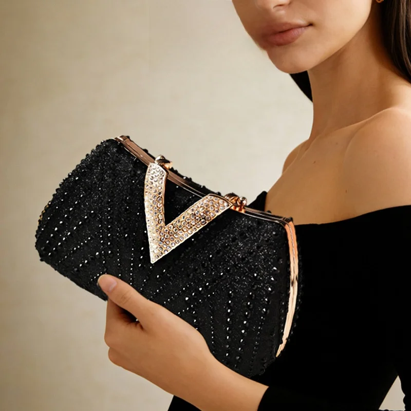 2026 New Diamond Embedded Evening Bag Luxury Party Handbag Fashionable Clutch for Evening Gown Glittering Polyester Fiber
2026 New Diamond Embedded Evening Bag Luxury Party Handbag Fashionable Clutch for Evening Gown Glittering Polyester Fiber