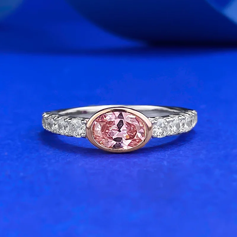 S925 Silver Peach Oolong 5 * 7mm Elliptical Egg Papalacha Color Pigeon Egg Zircon Set Ring Ring
S925 Silver Peach Oolong 5 * 7mm Elliptical Egg Papalacha Color Pigeon Egg Zircon Set Ring Ring