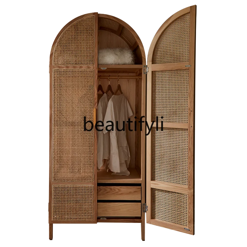 Modern simple solid wood frame wardrobe Nordic B & B bedroom large wardrobe
Modern simple solid wood frame wardrobe Nordic B & B bedroom large wardrobe