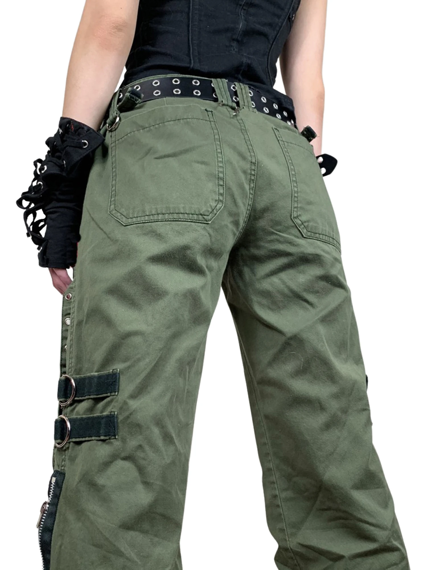 Women s Stylish Khaki Cargo Pants Trendy Low-Waist Zipper Fly Trousers with Multiple Pockets for Ladies Autumn Fashion
Women s Stylish Khaki Cargo Pants Trendy Low-Waist Zipper Fly Trousers with Multiple Pockets for Ladies Autumn Fashion
