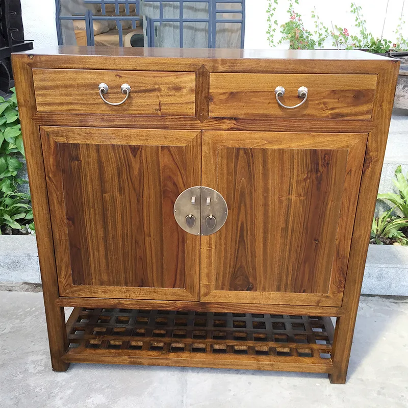 New Chinese retro, home camphor wood shoe cabinet, creative hand-painted 
New Chinese retro, home camphor wood shoe cabinet, creative hand-painted