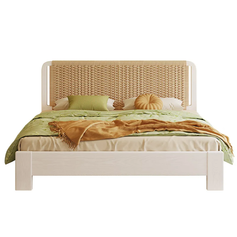 White, modern, minimalist, household, storage, solid wood bed
White, modern, minimalist, household, storage, solid wood bed