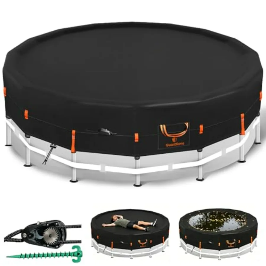 Above Ground Frame Pools solar cover, 500D one-piece tear-resistant material, black, 4-way windproof system with ratchet, strap
Above Ground Frame Pools solar cover, 500D one-piece tear-resistant material, black, 4-way windproof system with ratchet, strap