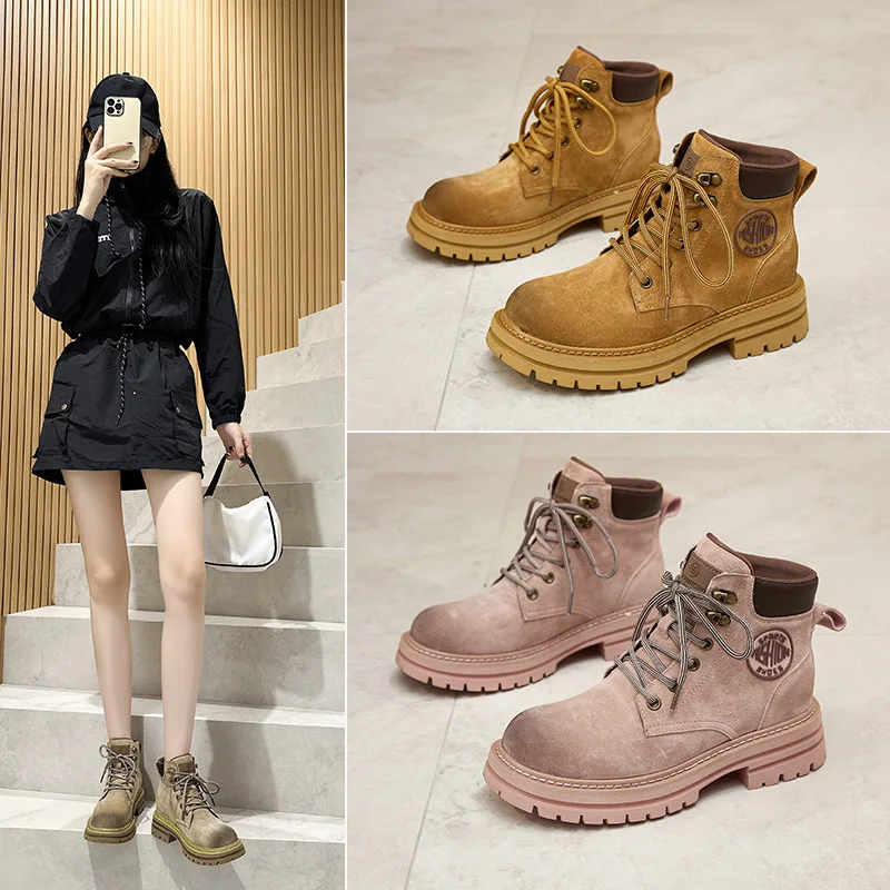 New Shoes for Women Boots Classical Genuine Leather Yellow Ankle Boots Ladies High Tops Suede Leather Casual Shoes Snow Boot
New Shoes for Women Boots Classical Genuine Leather Yellow Ankle Boots Ladies High Tops Suede Leather Casual Shoes Snow Boot