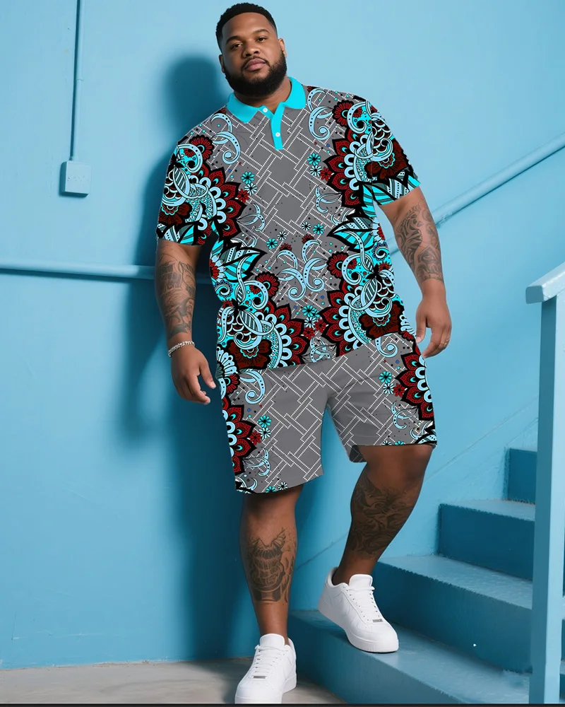 Мужская рубашка-поло с принтом Big & Tall S-9XL, комплект с короткими рукавами и шортами
Мужская рубашка-поло с принтом Big & Tall S-9XL, комплект с короткими рукавами и шортами