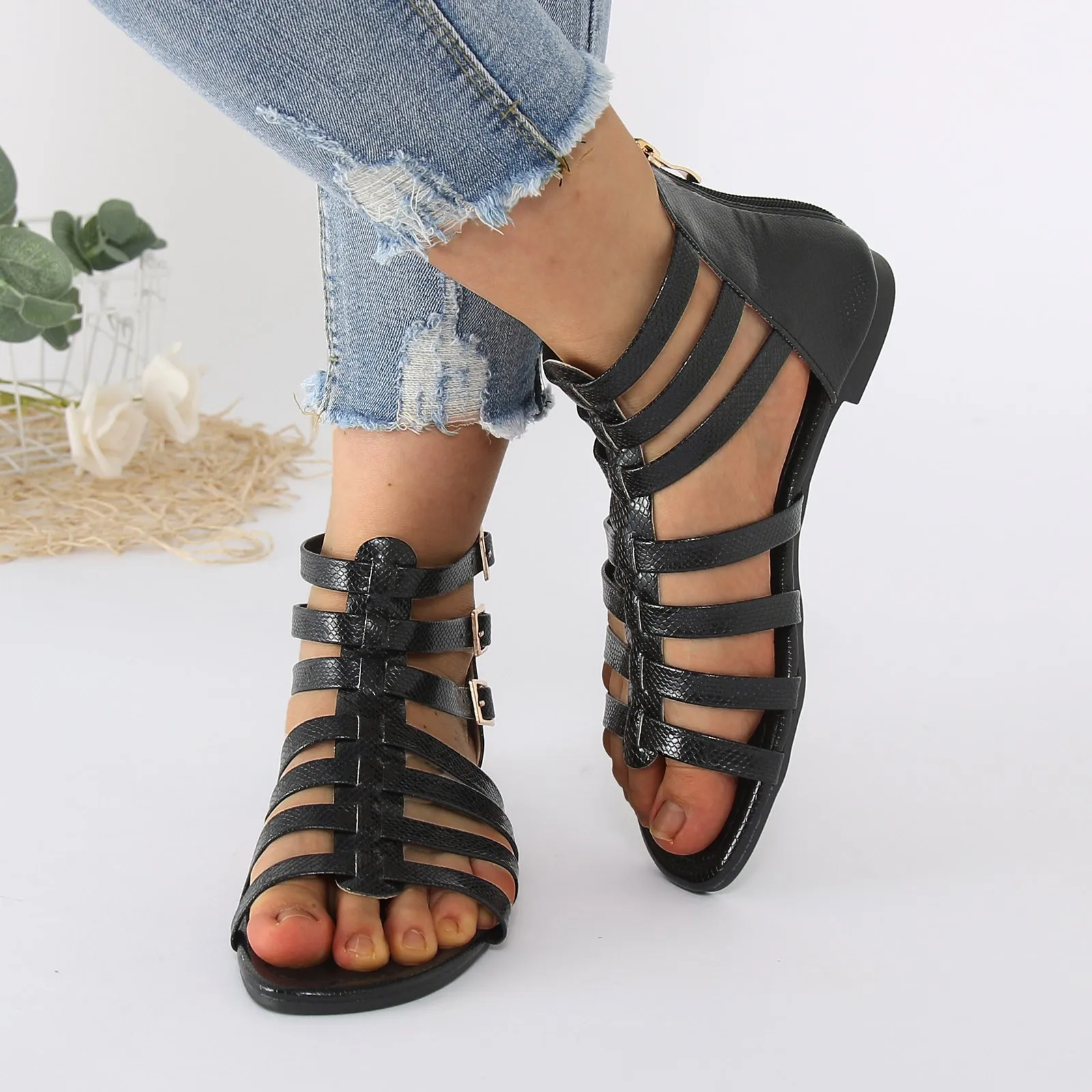 Women Shoes Rome Sandals Bohemian Style Shoes Zip Up Back Medium Length Heel Outdoor Shoes Platform Sandals Outdoor Heels Shoes
Women Shoes Rome Sandals Bohemian Style Shoes Zip Up Back Medium Length Heel Outdoor Shoes Platform Sandals Outdoor Heels Shoes