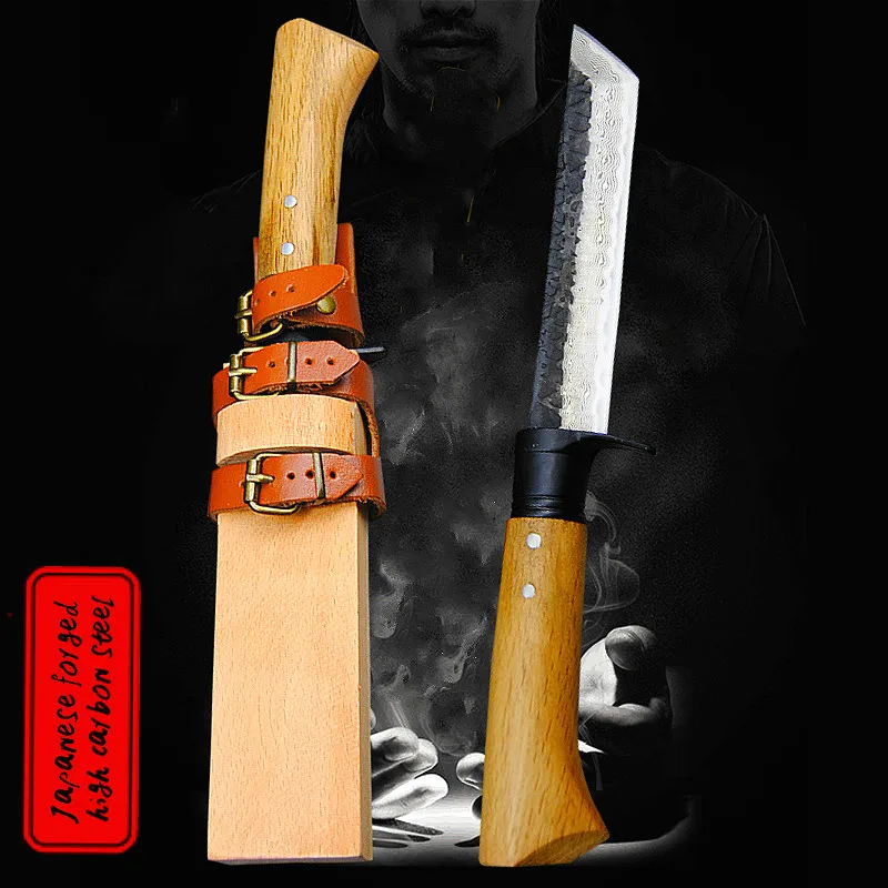 Japanese samurai style forged D2 steel straight blade 59HRC outdoor camping sharp tactical straight blade + wooden scabbard
Japanese samurai style forged D2 steel straight blade 59HRC outdoor camping sharp tactical straight blade + wooden scabbard