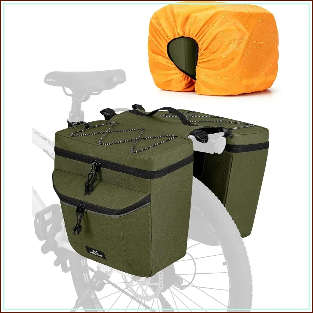 35L Bike Panniers with Rain Cover, Water-Resistant Rear Rack Bag for Commuters & E-Bikes, Grocery Shopping & Weekend Rides
35L Bike Panniers with Rain Cover, Water-Resistant Rear Rack Bag for Commuters & E-Bikes, Grocery Shopping & Weekend Rides