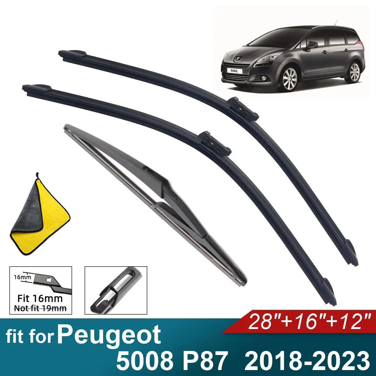 Car Windshield Wiper Blades Fit For Peugeot 5008 P87 Rear Wiper Blades Soft Rubber Auto Front Windscreen
Car Windshield Wiper Blades Fit For Peugeot 5008 P87 Rear Wiper Blades Soft Rubber Auto Front Windscreen