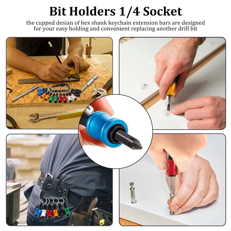 Screwdriver Bit Holder Quick Release Keychain Drill Screw Adapter Magnetic Carabiner 1/4 Hex Shank Alloy Extension Rod Hand Tool
Screwdriver Bit Holder Quick Release Keychain Drill Screw Adapter Magnetic Carabiner 1/4 Hex Shank Alloy Extension Rod Hand Tool