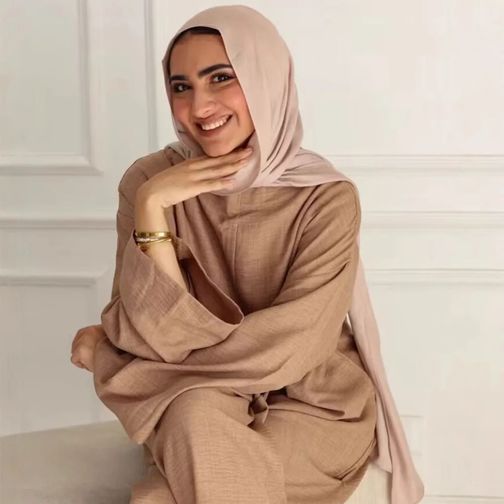 Elegant Muslim Wide-Leg Pants for Women Ramadan Dubai Abaya Dress Islam Femme Party Clothes Eid Jumpsuit Belt Romper Overalls
Elegant Muslim Wide-Leg Pants for Women Ramadan Dubai Abaya Dress Islam Femme Party Clothes Eid Jumpsuit Belt Romper Overalls