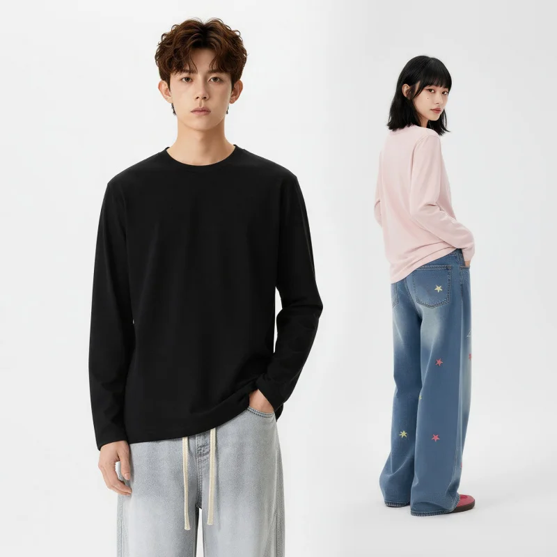Spring And Autumn Everyday Regular Solid Color Long-Sleeve Men'S Casual Round-Neck Versatile Simple Couple'S Base Shirt
Spring And Autumn Everyday Regular Solid Color Long-Sleeve Men'S Casual Round-Neck Versatile Simple Couple'S Base Shirt