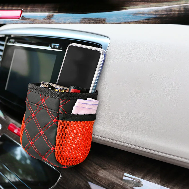 1pc Car Air Vent Hanging Storage Box, Mobile Phone Bag, PU Leather Car Mobile Phone Holder, Car Interior Accessories
1pc Car Air Vent Hanging Storage Box, Mobile Phone Bag, PU Leather Car Mobile Phone Holder, Car Interior Accessories