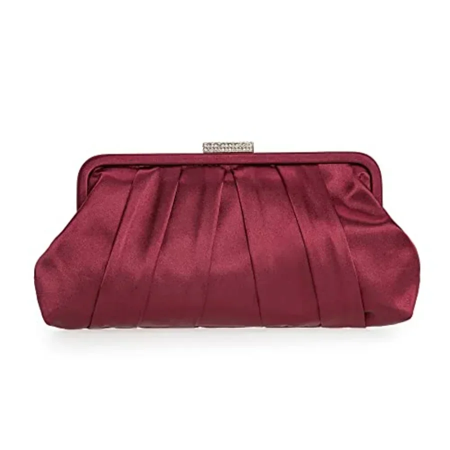 CHARMING TAILOR Classic Pleated Satin Clutch Bag Diamante Embellished Formal Handbag for Wedding/Prom/-Tie Events
CHARMING TAILOR Classic Pleated Satin Clutch Bag Diamante Embellished Formal Handbag for Wedding/Prom/-Tie Events