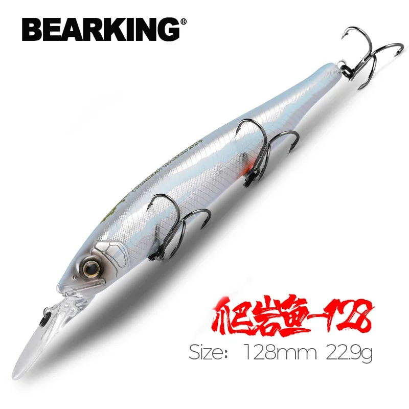 BEARKING 128mm 22.9g Depth 2-3m Wobbler Top Fishing Straps Hard bait Quality minnow hooks fishing accessories for fishing gear
BEARKING 128mm 22.9g Depth 2-3m Wobbler Top Fishing Straps Hard bait Quality minnow hooks fishing accessories for fishing gear
