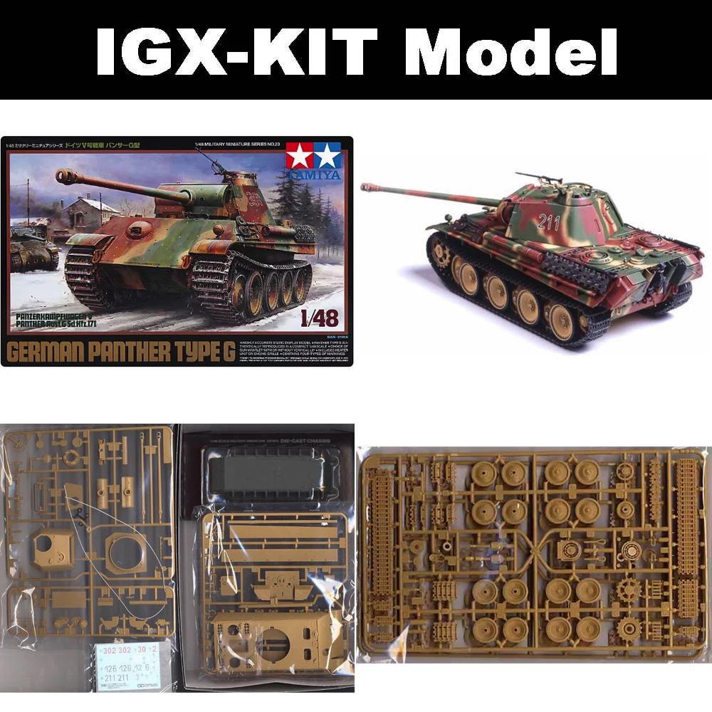 Tamiya 32520 1/48 German Panzerkampfwagen V Panther Ausf.G Military Hobby Toy Plastic Model Building Assembly Kit Boy Gift
Tamiya 32520 1/48 German Panzerkampfwagen V Panther Ausf.G Military Hobby Toy Plastic Model Building Assembly Kit Boy Gift