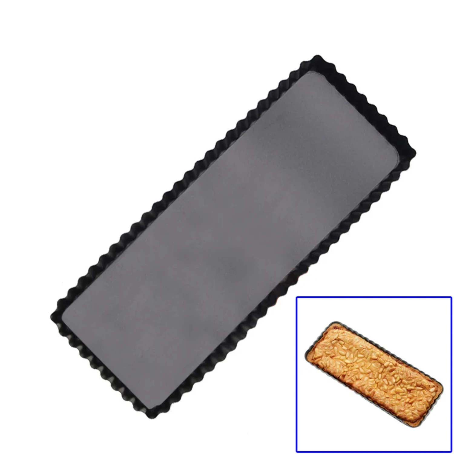 Non-Stick Fluted Rectangle Cake Pans - 14 Inch Tart Pan Mold for Baking Quiche Dishes - Bakeware Tool with Removable Bottom, Ide
Non-Stick Fluted Rectangle Cake Pans - 14 Inch Tart Pan Mold for Baking Quiche Dishes - Bakeware Tool with Removable Bottom, Ide