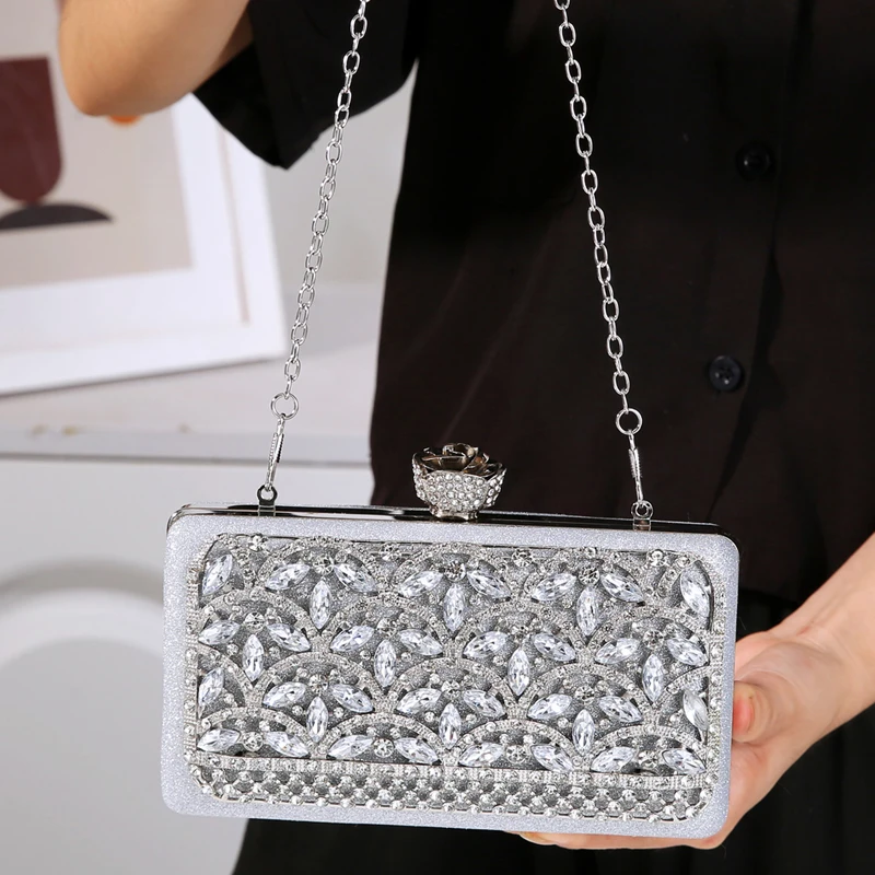 Women Luxury Handbag Rhinestones Evening Bag Metal Banquet Christmas Gift Dress Purse Clutch Party Wedding Dinner Holder Pouch
Women Luxury Handbag Rhinestones Evening Bag Metal Banquet Christmas Gift Dress Purse Clutch Party Wedding Dinner Holder Pouch