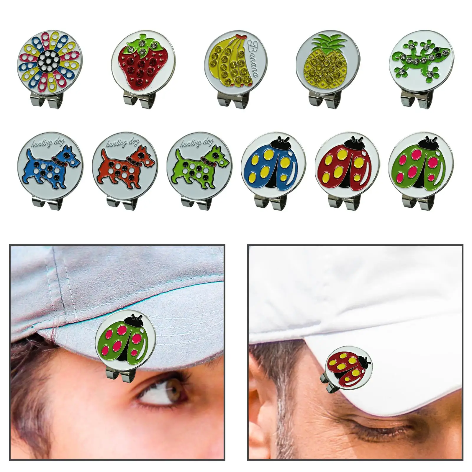 Cartoon Golf Ball Marker Removable Holder Zinc Alloy Easy Use Versatile Hat Clip for Golfers Team Props
Cartoon Golf Ball Marker Removable Holder Zinc Alloy Easy Use Versatile Hat Clip for Golfers Team Props