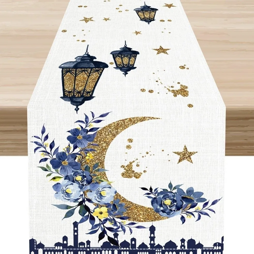 Thickened Ramadan Table Runner Vintage Decorative Star Moon Tablecloth Castle Lantern Pattern Islamic Table Runner
Thickened Ramadan Table Runner Vintage Decorative Star Moon Tablecloth Castle Lantern Pattern Islamic Table Runner