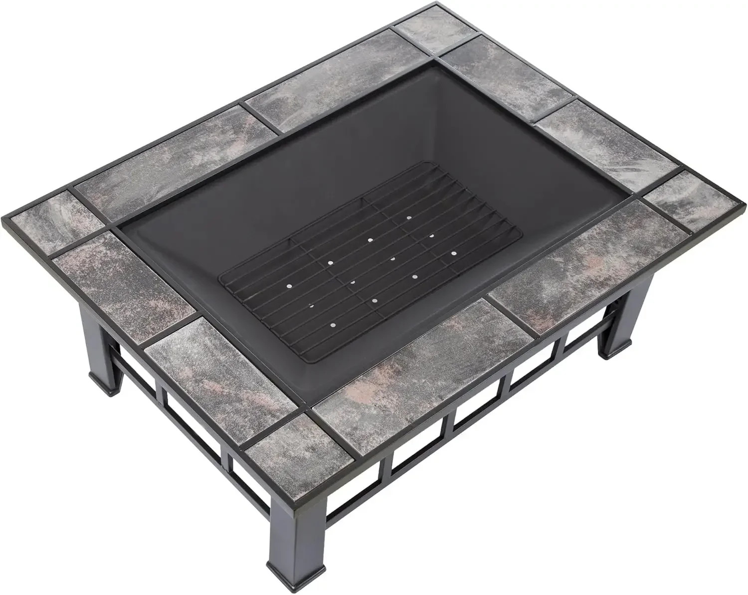 Fire Pit Set, Wood Burning Pit -Includes Screen, Cover and Log Poker- Great for Outdoor and Patio, 37” Marble Tile Rectangular F
Fire Pit Set, Wood Burning Pit -Includes Screen, Cover and Log Poker- Great for Outdoor and Patio, 37” Marble Tile Rectangular F